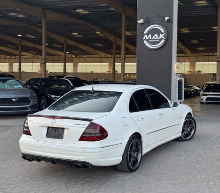 White Mercedes Benz E 55 AMG 2004